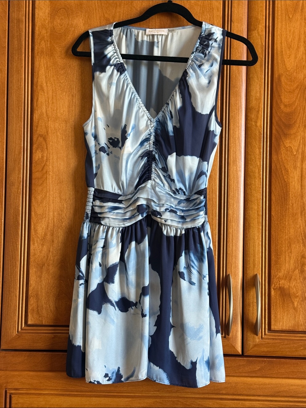 Ramy Brook Blue and Light Blue Floral Mini Dress
